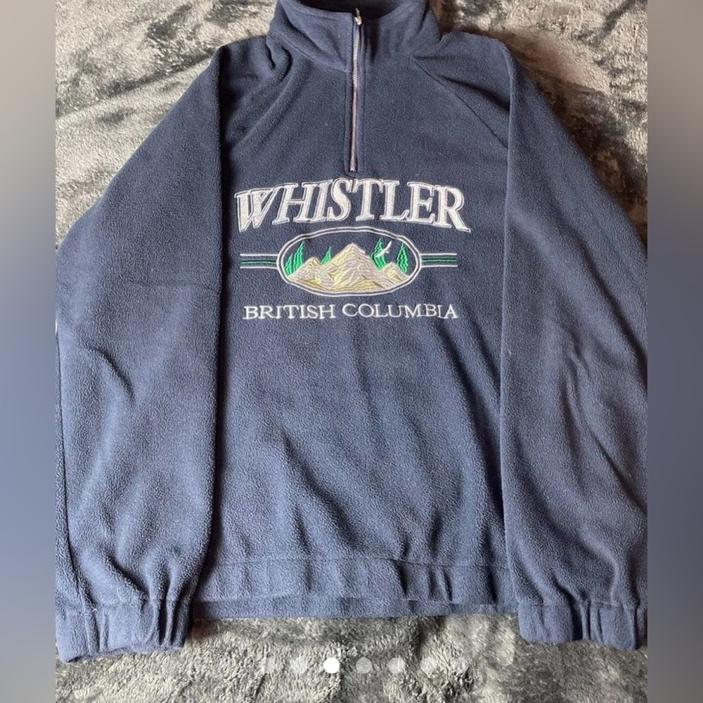 BRAND NEW Whistler British Columbia Navy Half-Zip Fleece Sweater Size 2XL